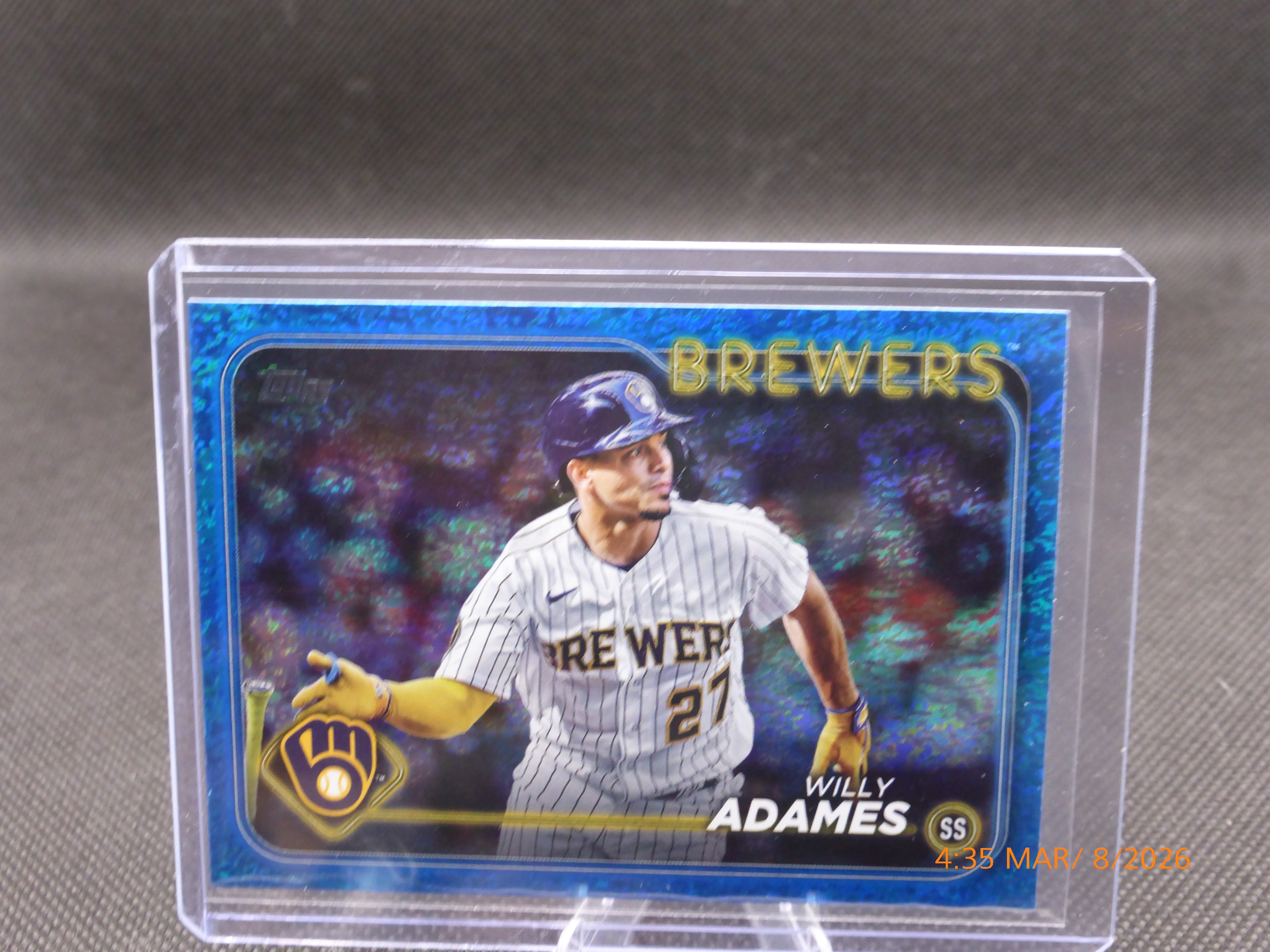 24 Topps Willy Adames #33 Blue Speckle Refractor 270/999