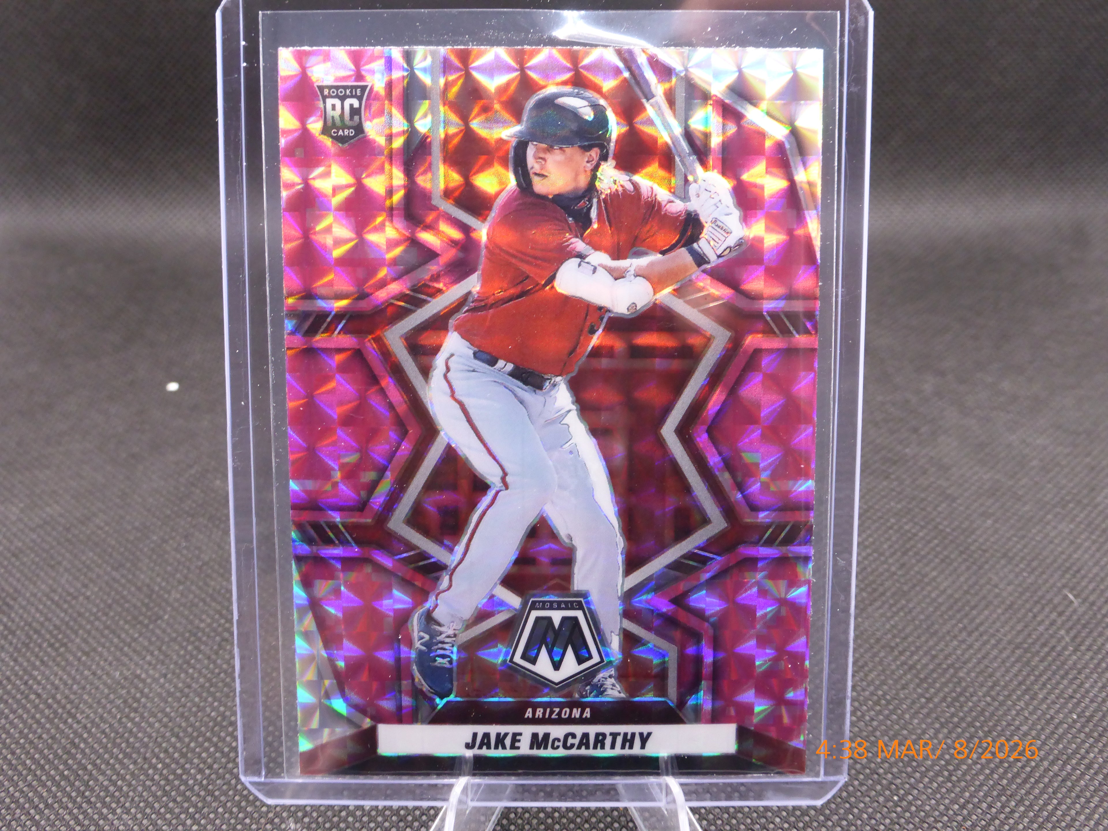 22 Mosaic Jake McCarthy #203 Pink Mosaic Prizm (RC)