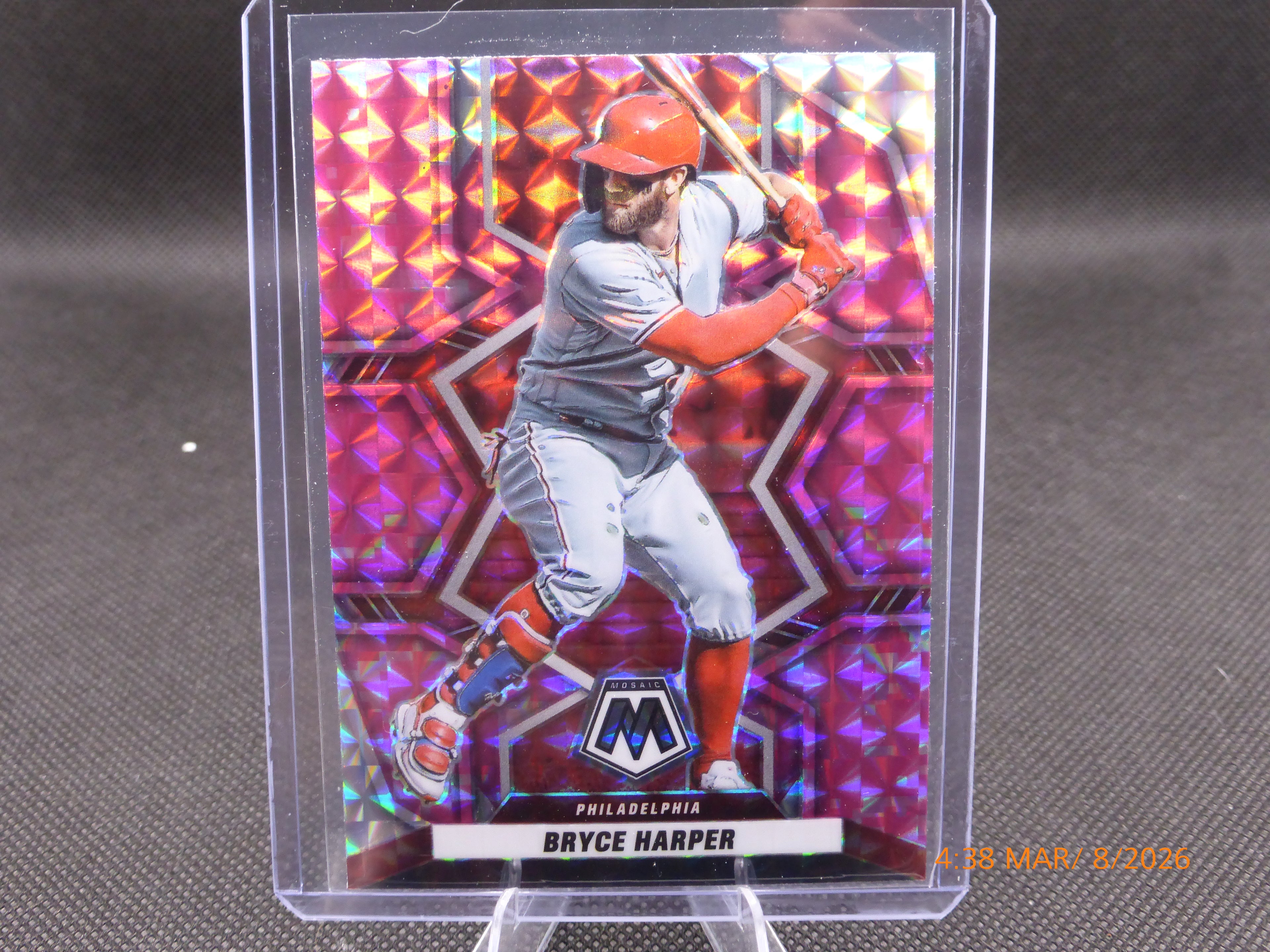 22 Mosaic Bryce Harper #152 Pink Mosaic Prizm