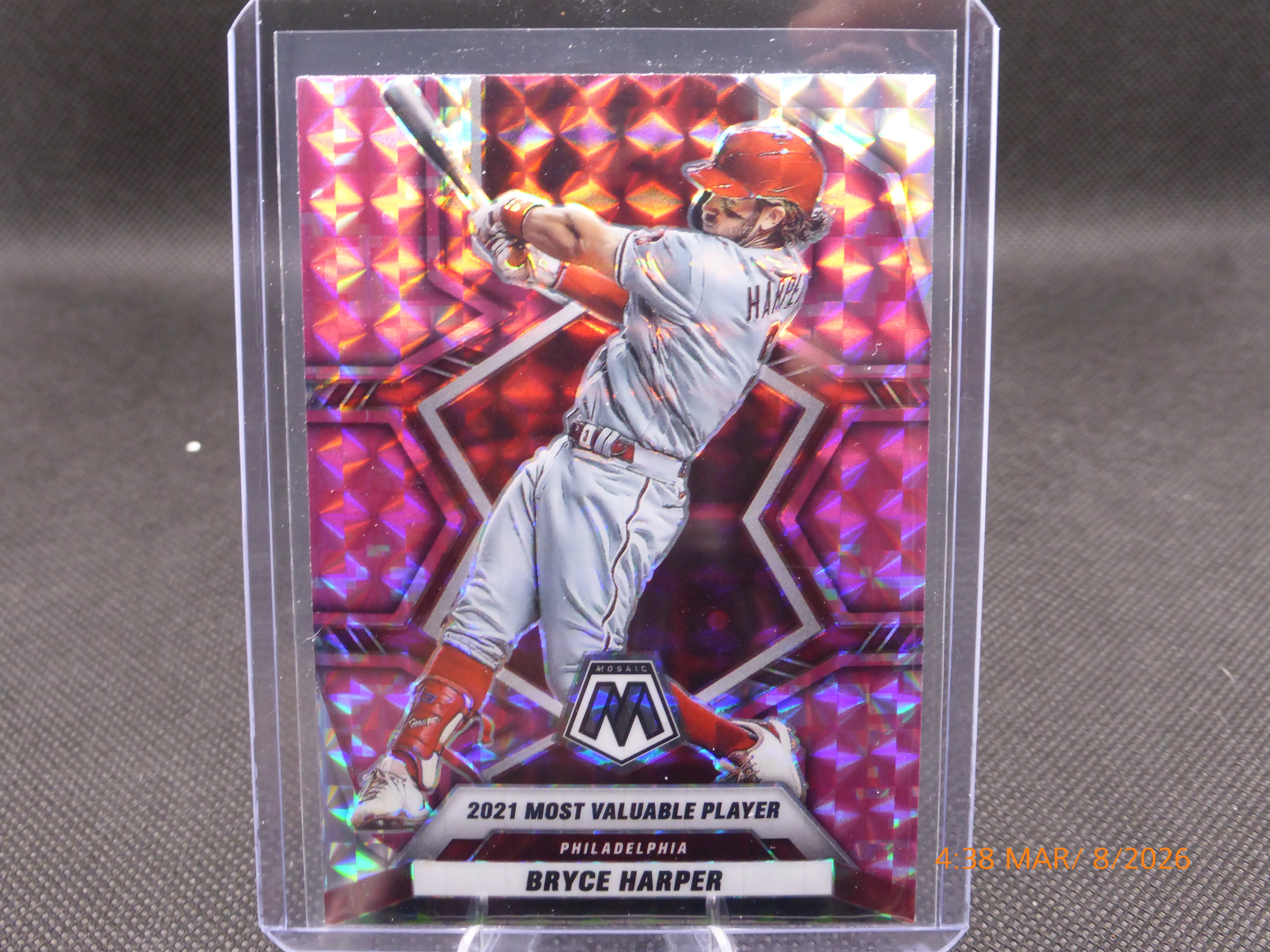 22 Mosaic Bryce Harper #282 Pink Mosaic Prizm 21 MVP