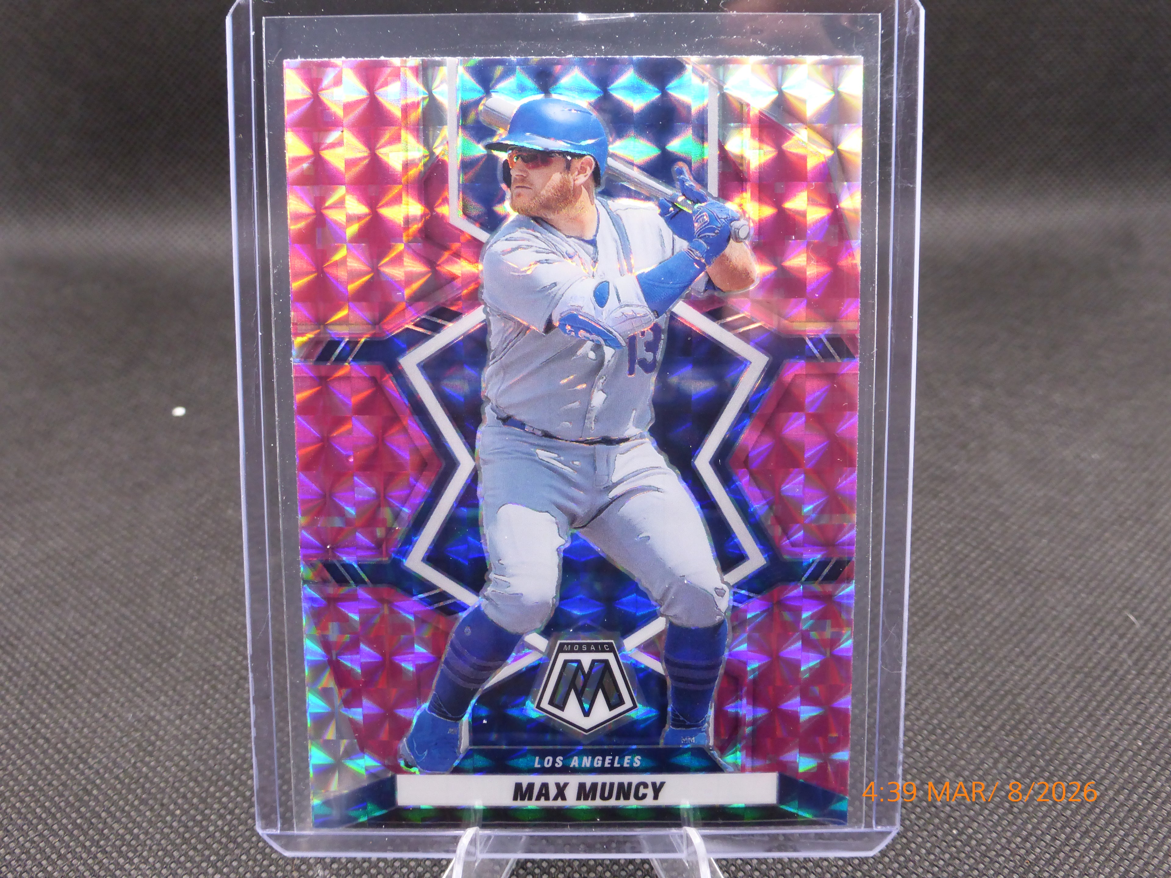 22 Mosaic Max Muncy #46 Pink Mosaic Prizm