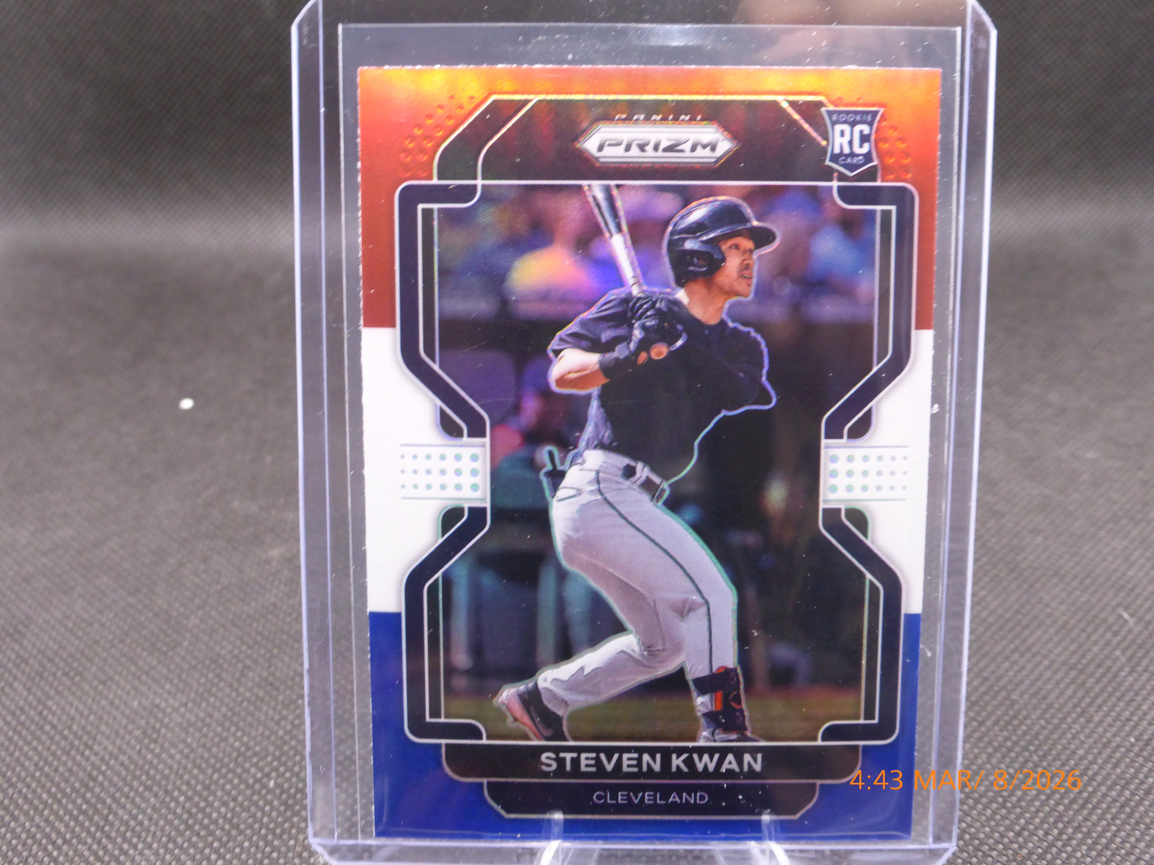 22 Prizm Steven Kwan 51 Red White Blue Prizm (RC)