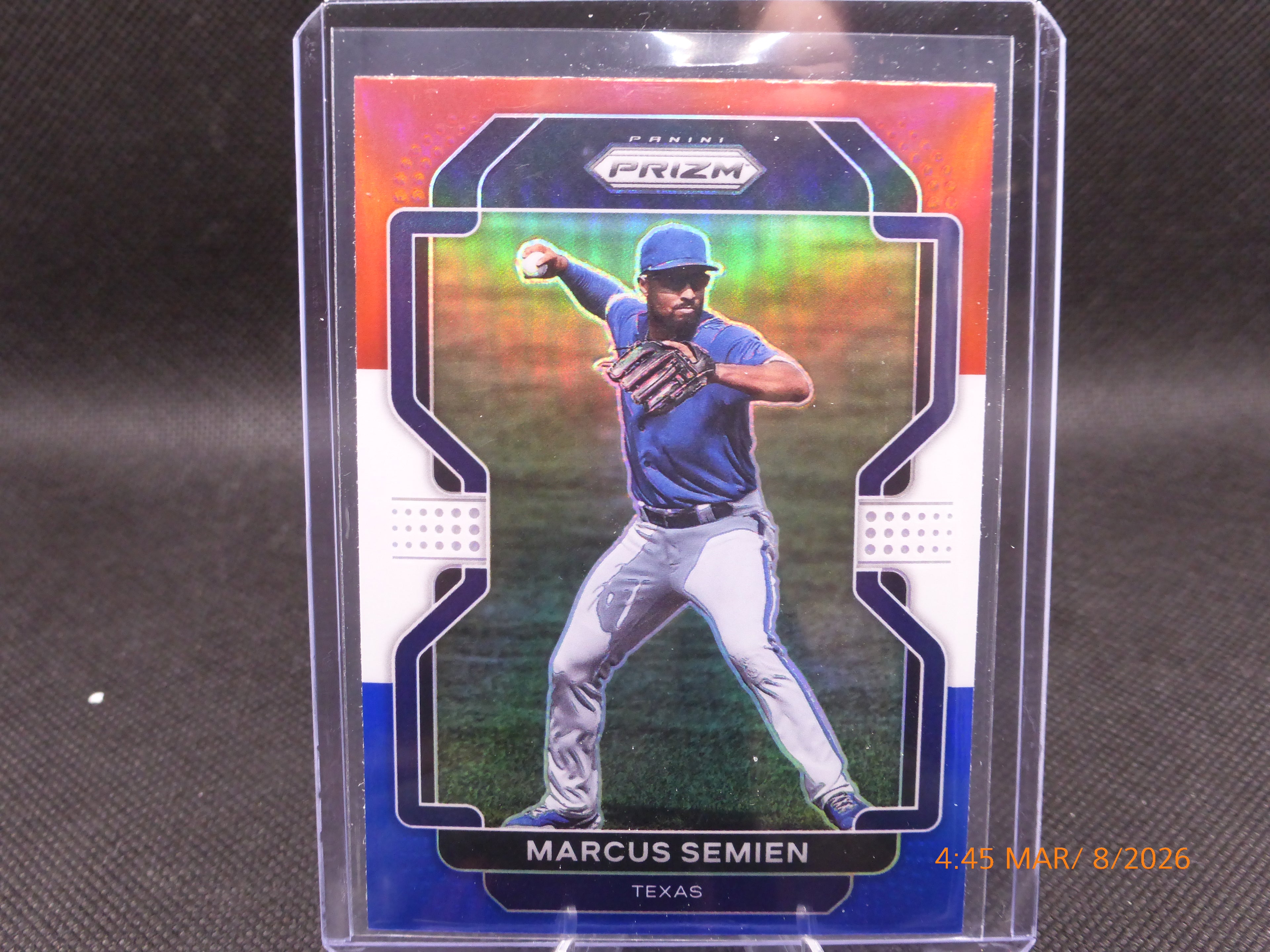 22 Prizm Marcus Semien #13 Red White Blue Prizm