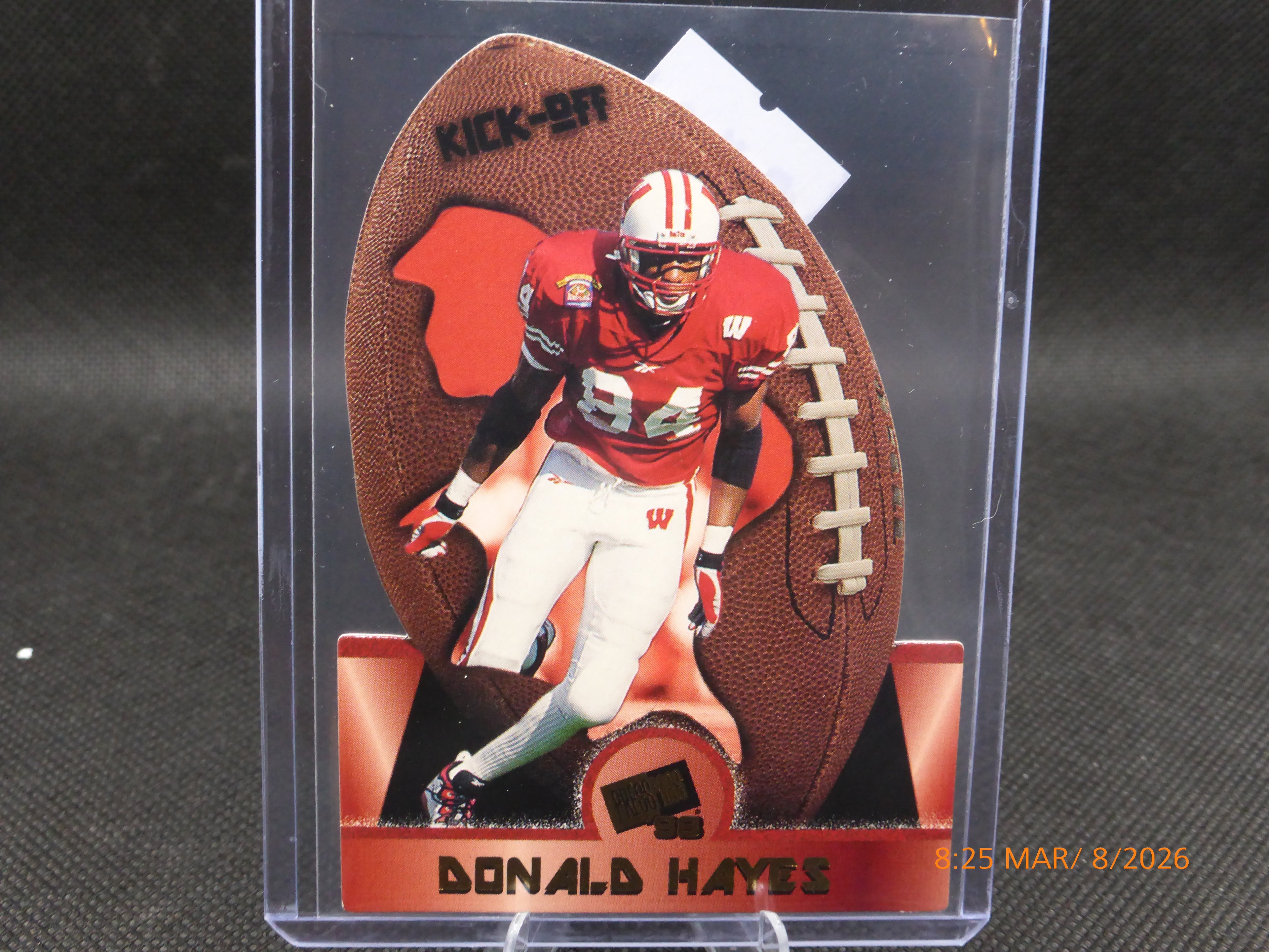 98 Press Pass Donald Hayes # KO 7/36 Kick Off