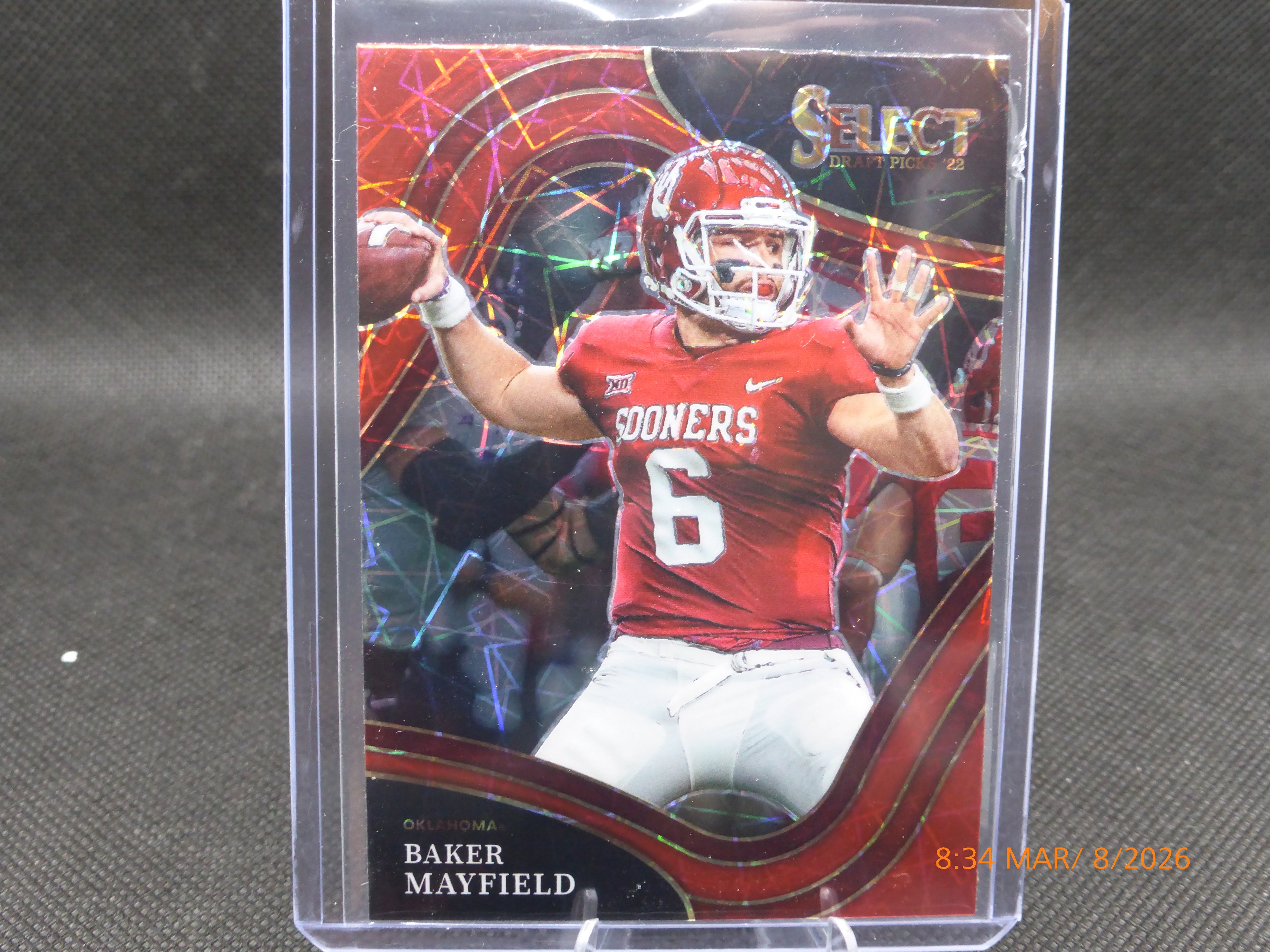 22 Select Draft Picks Baker Mayfield #147 Field Level Red Laser