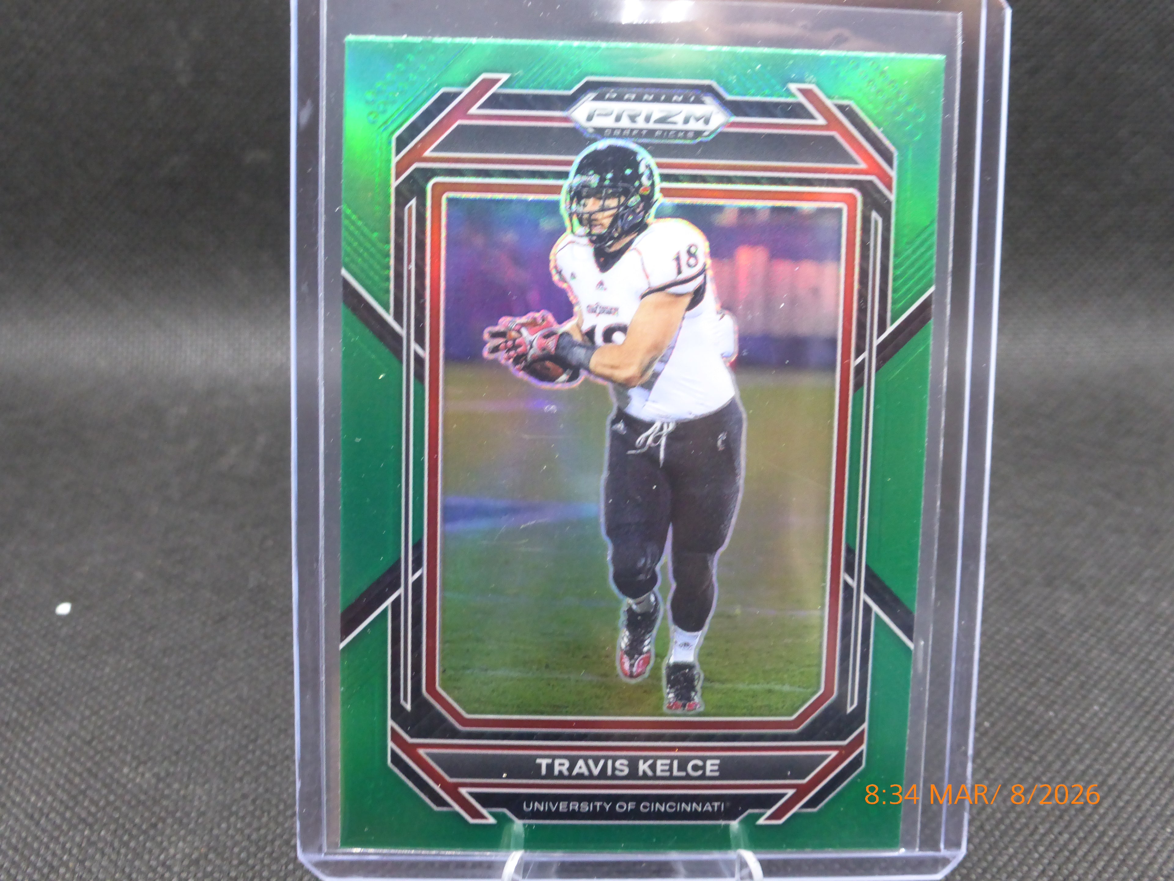 23 Prizm Draft Picks Travis Kelce #95 Green Prizm