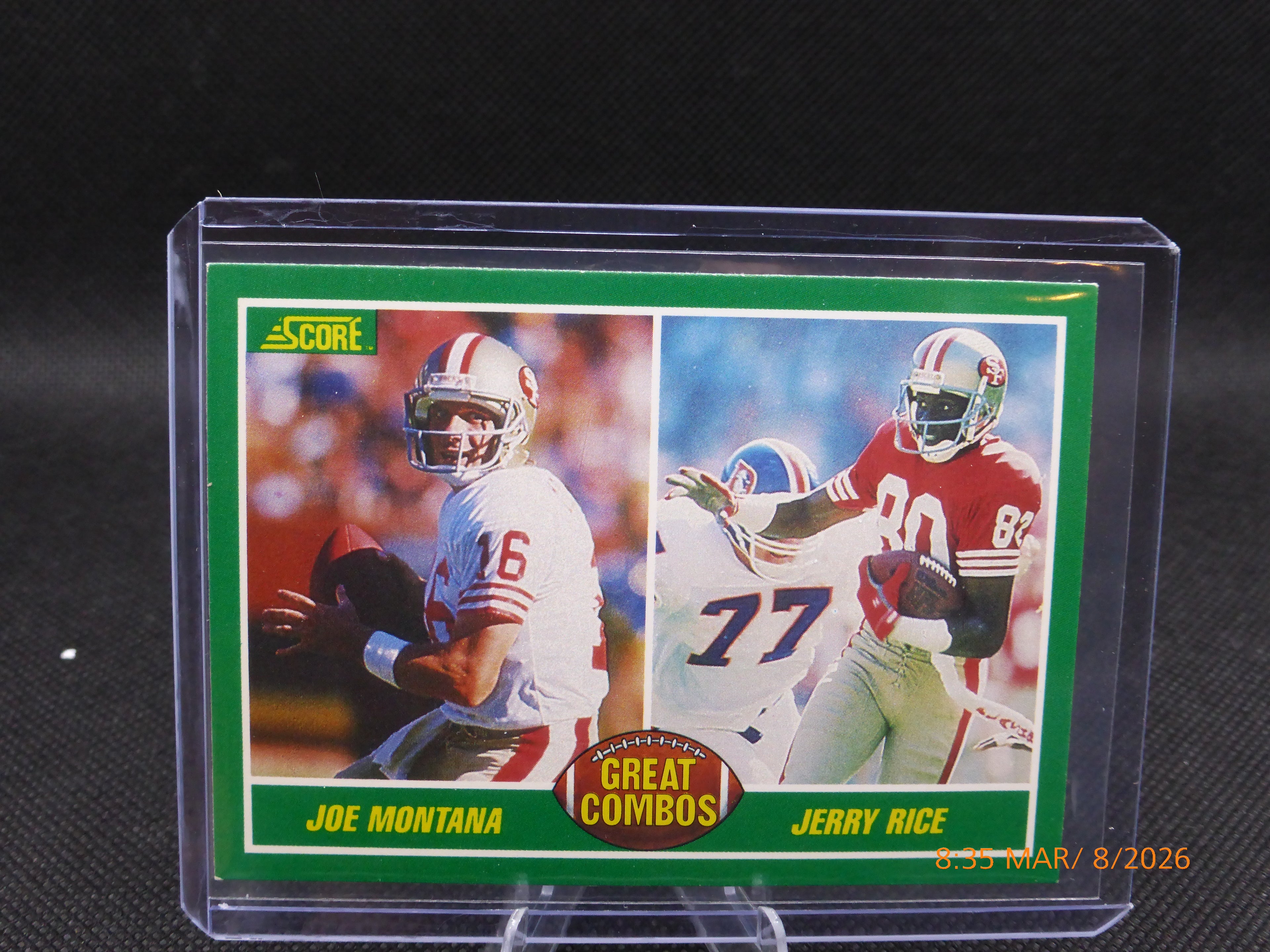 89 Score Joe Montana/Jerry Rice #279 Great Combos