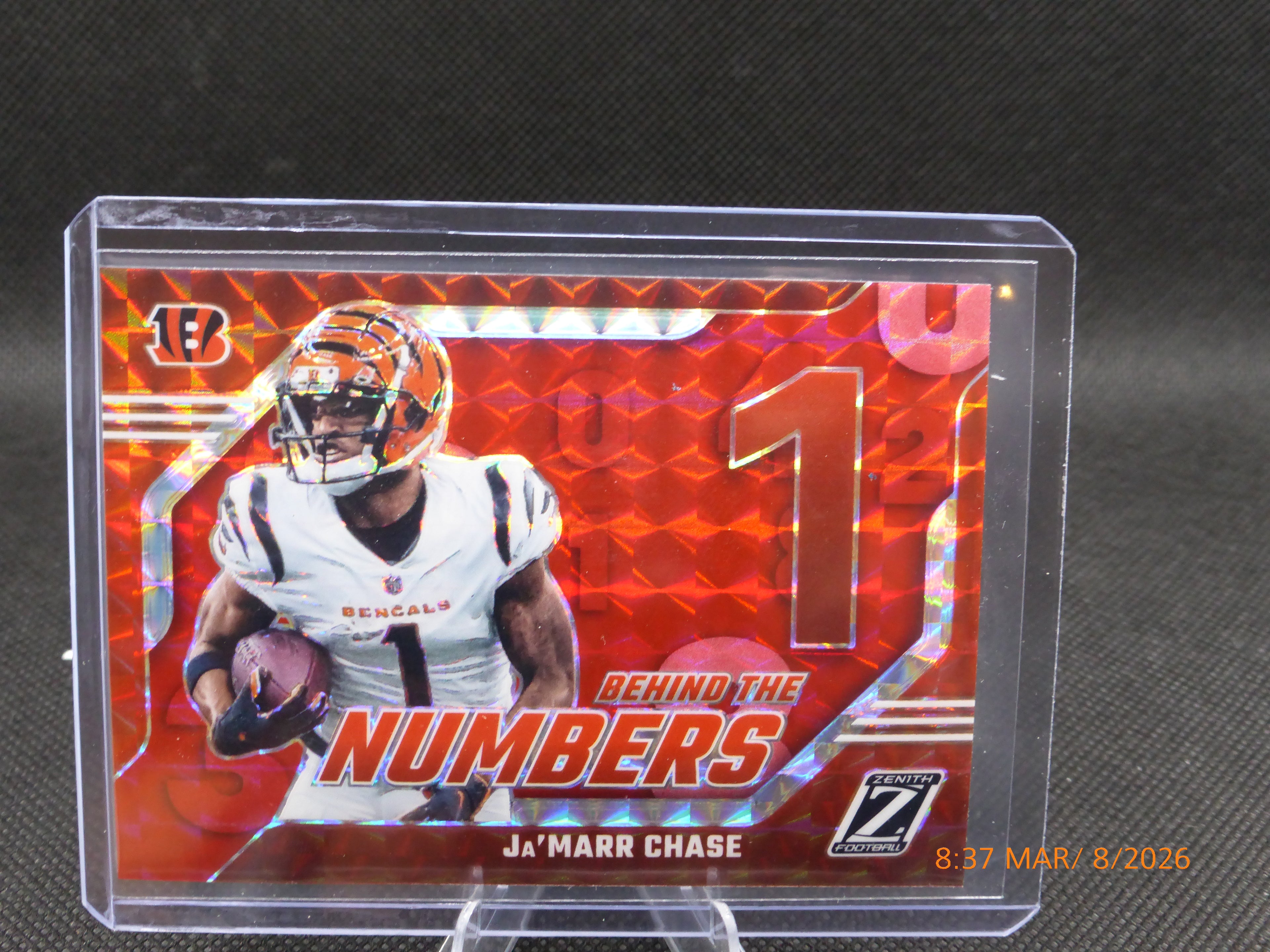 23 Zenith Ja'Marr Chase #11 By the Numbers Red Prizm SP